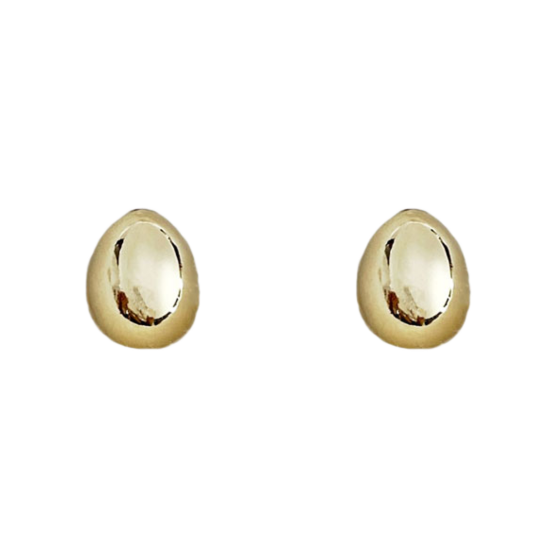 L243MER050_01 lovememonster Minimal Egg Earrings Gold