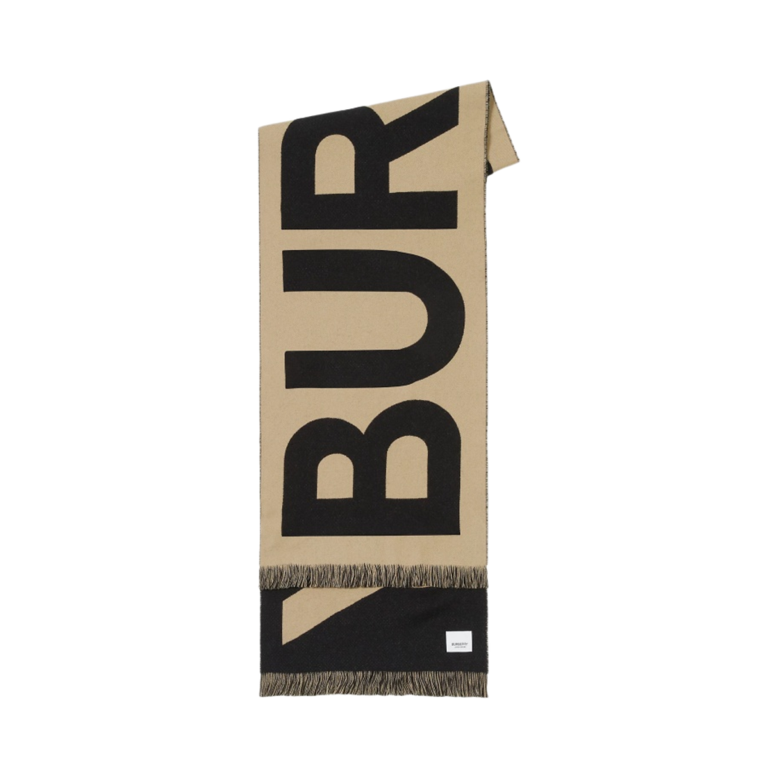 (W) 버버리 로고 울 자카드 머플러 아카이브 베이지