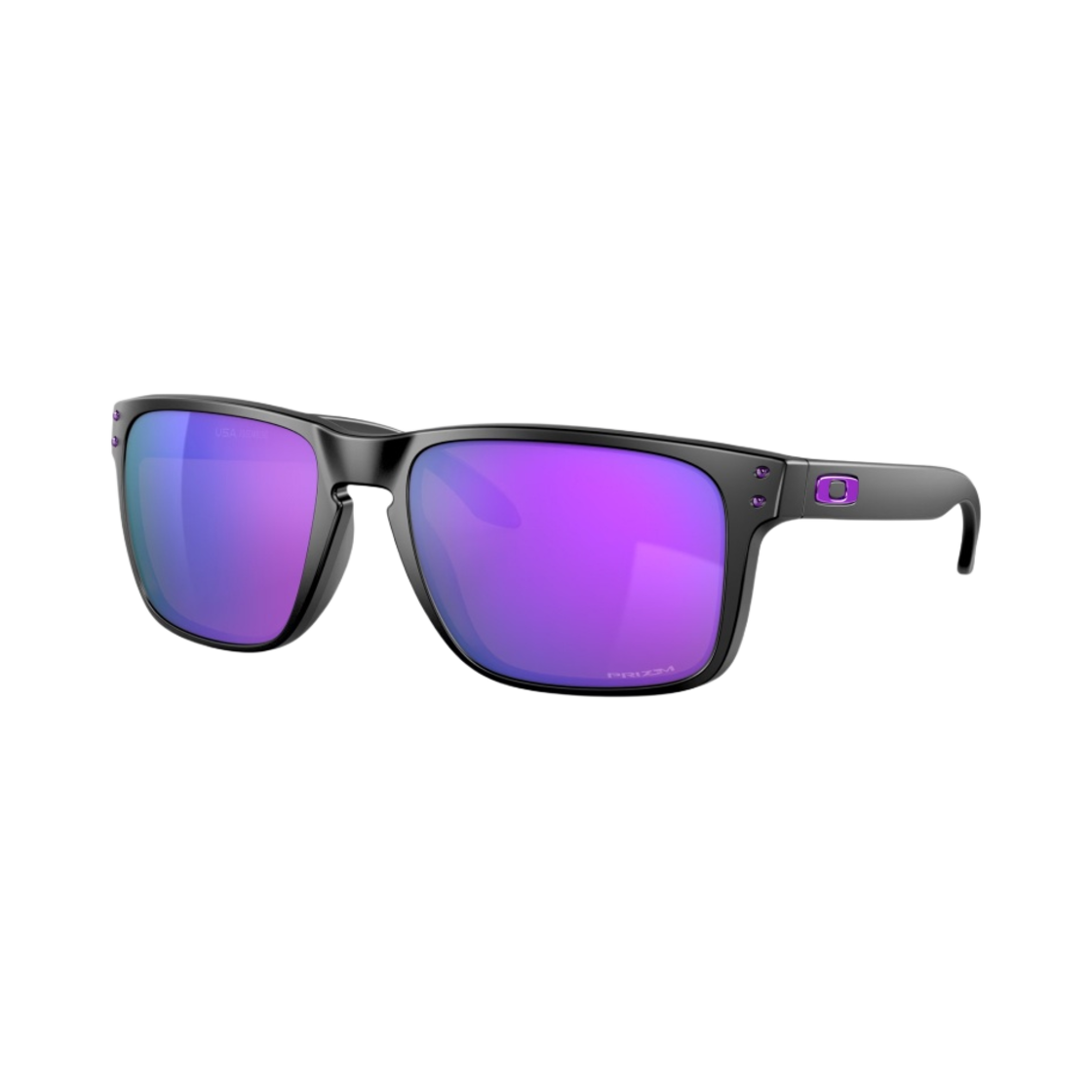 오클리 홀브룩 XL 매트 블랙 프레임 프리즘 바이올렛 렌즈 하이 브릿지 핏(Oakley Holbrook XL Matte Black Frame Prizm Violet Lenses High Bridge Fit) - 1