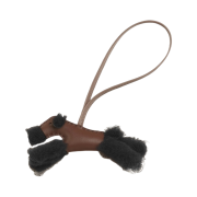 Hermes Budy Charm Merino Wool Milo & Noir Chocolat Etoupe