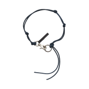 Our Legacy Ladon Leather Keychain Navy