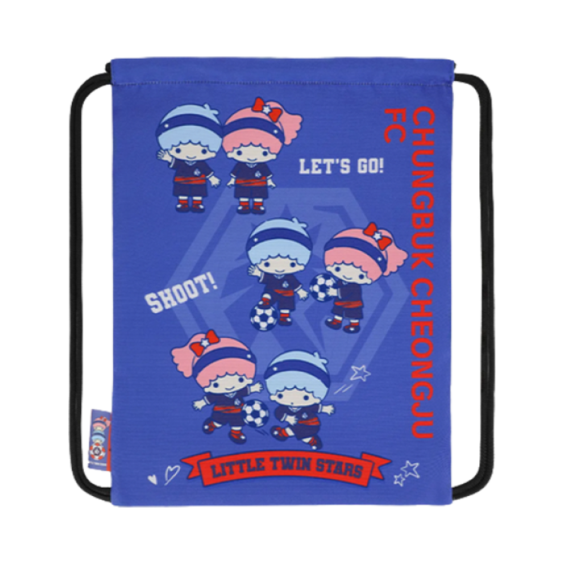 K 리그 x 산리오 캐릭터즈 2025 짐색 리틀트윈스타즈 충북 청주 FC 블루(K League x Sanrio Characters 2025 Gym Sack Little Twin Stars Chungbuk Cheongju FC Blue)