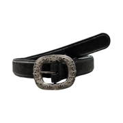 Undermycar A Palace Entwined with Grapevines Buckle Ostrich Effec Leather Belt Ostrich Black - 25SS