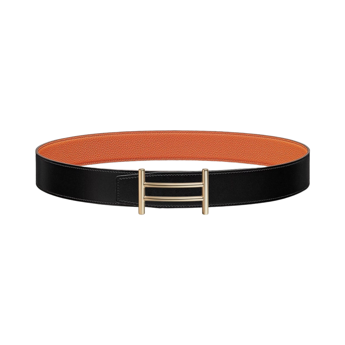 에르메스 라이더 벨트 버클 & 리버서블 가죽 스트랩 38mm & 페르마브라스 누아 오랑쥬(Hermes Rider Belt Buckle & Reversible Leather Strap 38mm & Permabrass Noir Orange) - 1