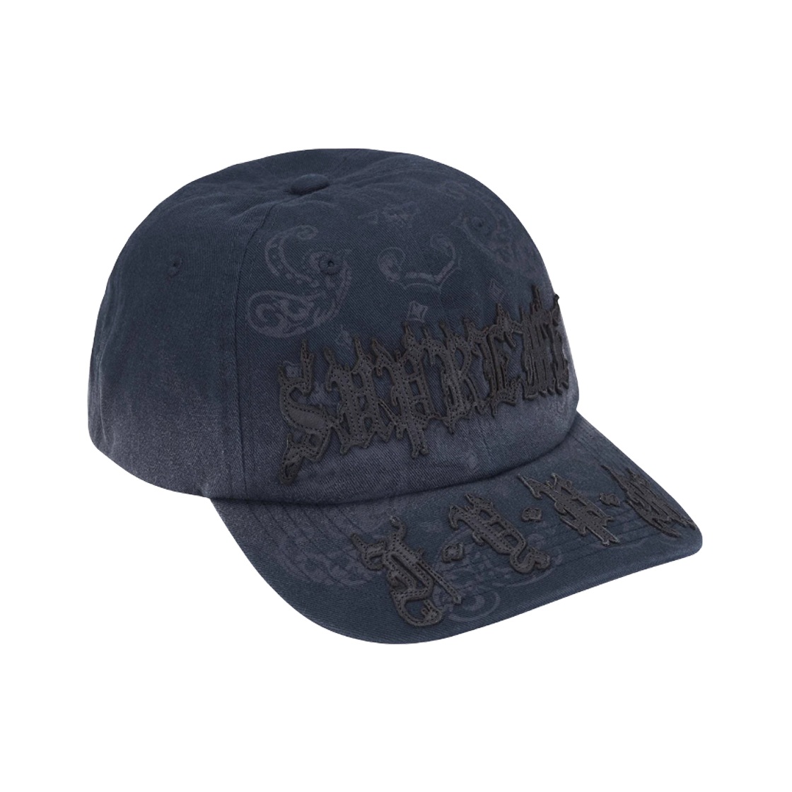 슈프림 레더 아플리케 6-패널 네이비 - 25SS(Supreme Leather Applique 6-Panel Navy - 25SS) - 2