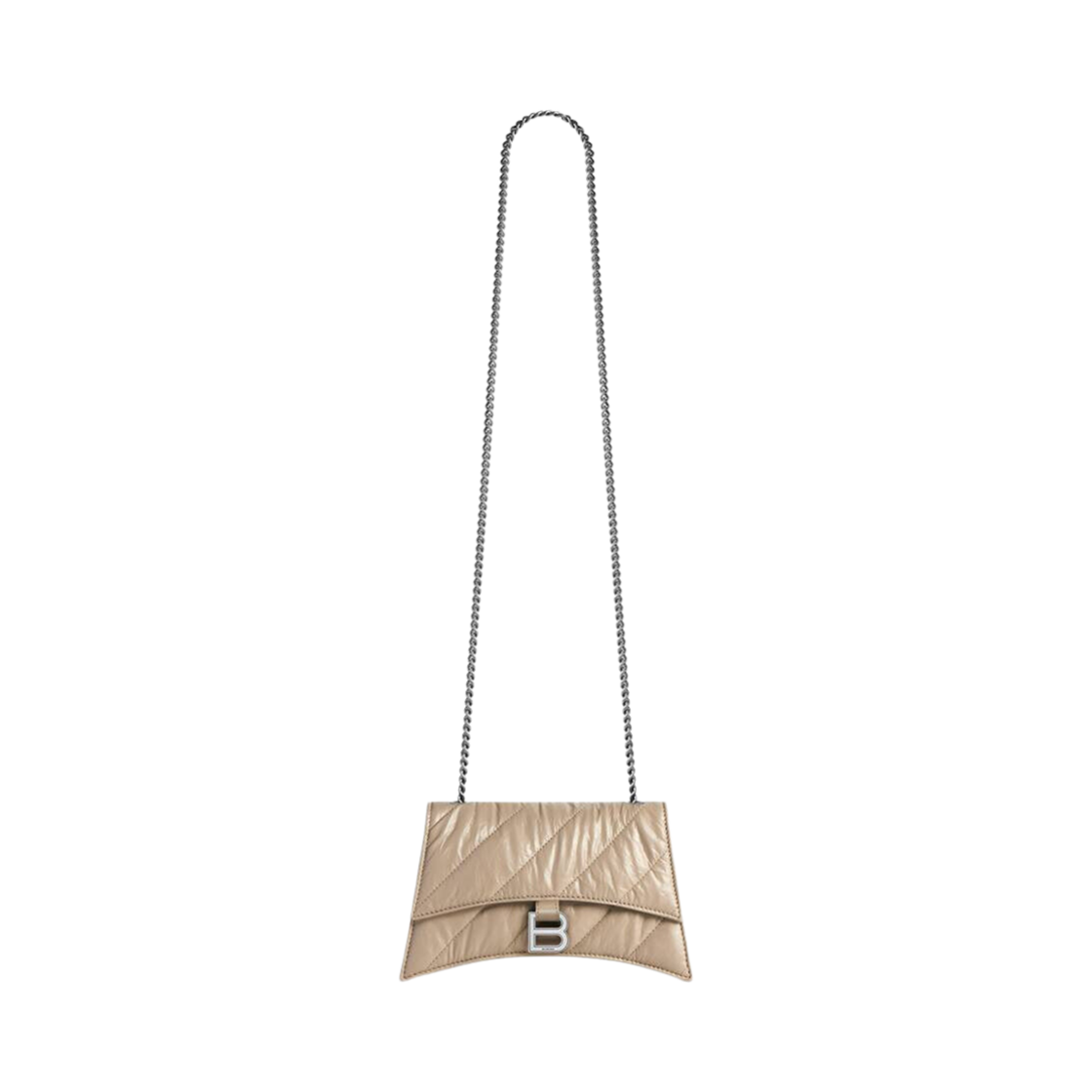 736016210J02906 Balenciaga Crush XS Chain Bag Quilted Brown - 대표 이미지 #1