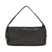 Diagonal Funky Wide Strap Bag Brown