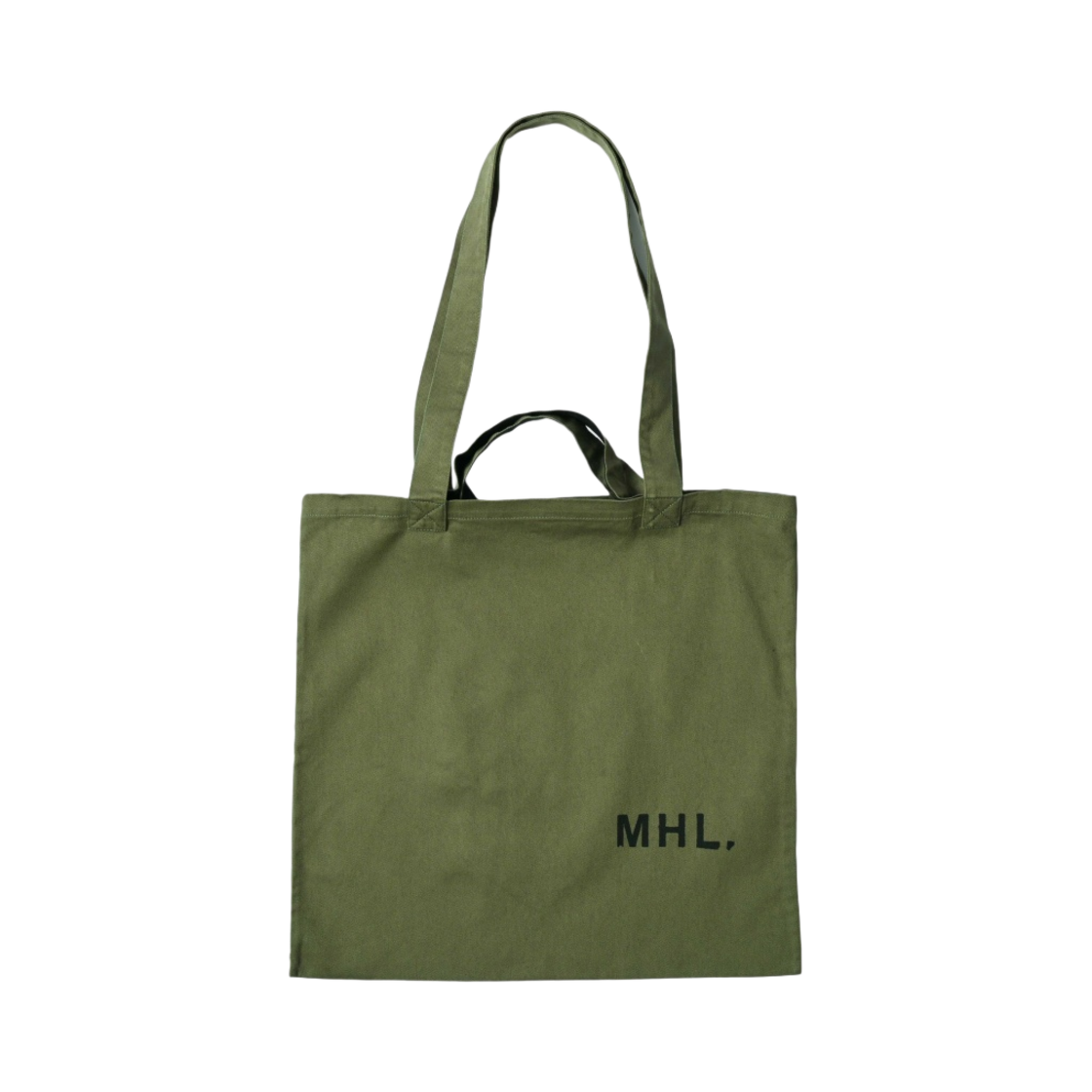 UHAC0178Y00FUROLV Magaret Howell Light Cotton Drill Shopper Bag Olive