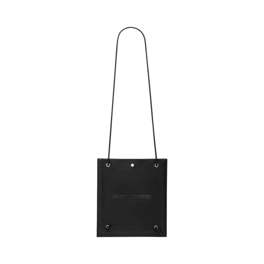 생로랑 유니버시티 플랫 크로스바디백 베지터블 탠 레더 블랙(Saint Laurent Universite Flat Crossbody Bag in Vegetable-Tanned Leather Black) - 1