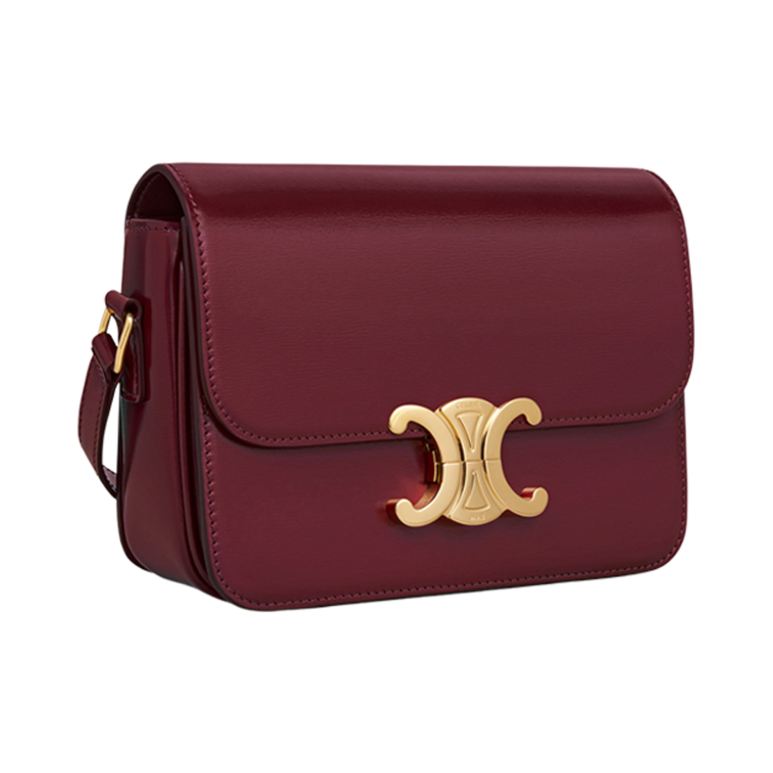 셀린느 틴 트리옹프 백 샤이니 카프스킨 라이트 버건디(Celine Teen Triomphe Bag in Shiny Calfskin Light Burgundy) - 2