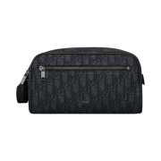 Dior Toiletry Bag Black Oblique Jacquard