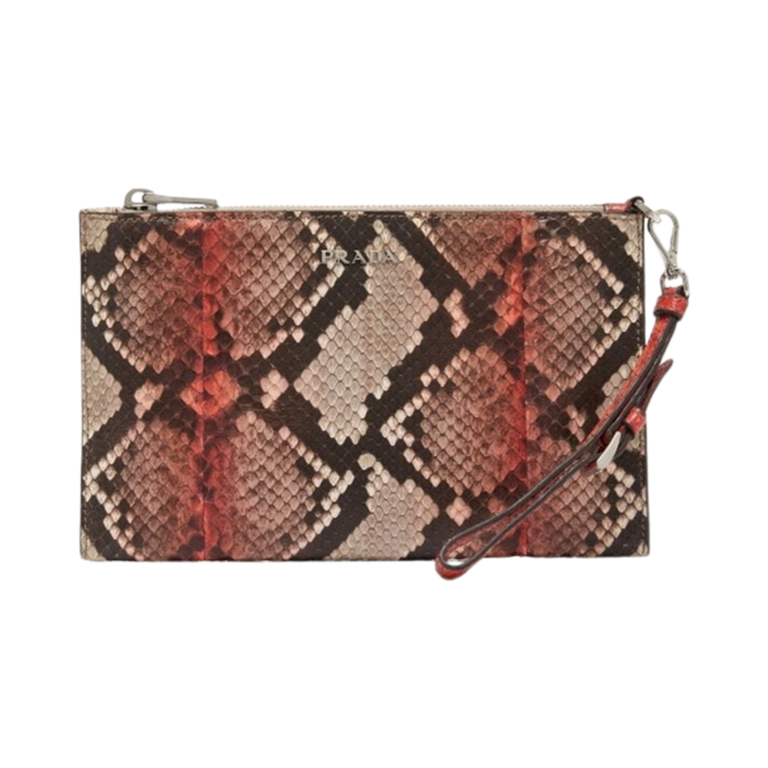 프라다 파이톤 스네이크 스킨 클러치 레드(Prada Python Snake Skin Clutch Red) - 1