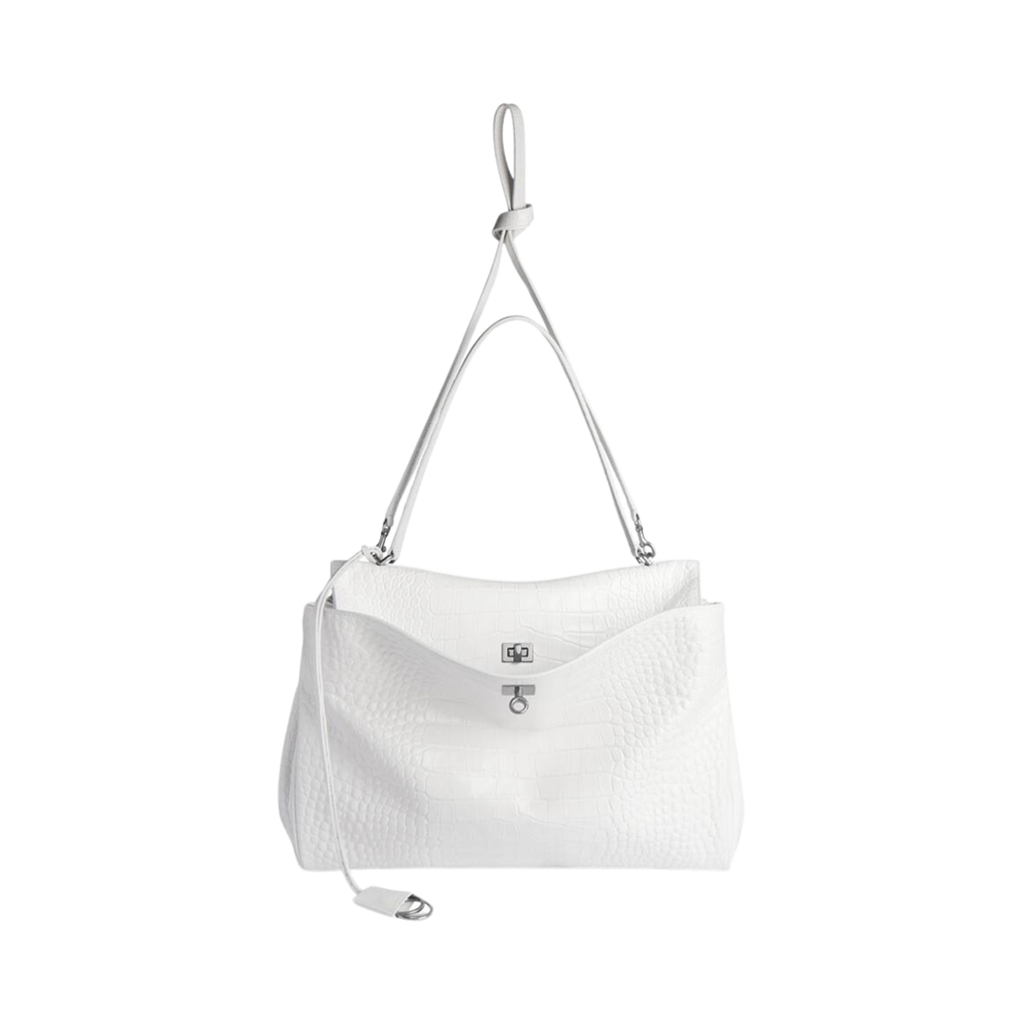 발렌시아가 로데오 라지 핸드백 크로커다일 엠보스 화이트(Balenciaga Rodeo Large Handbag Crocodile Embossed White) - 4