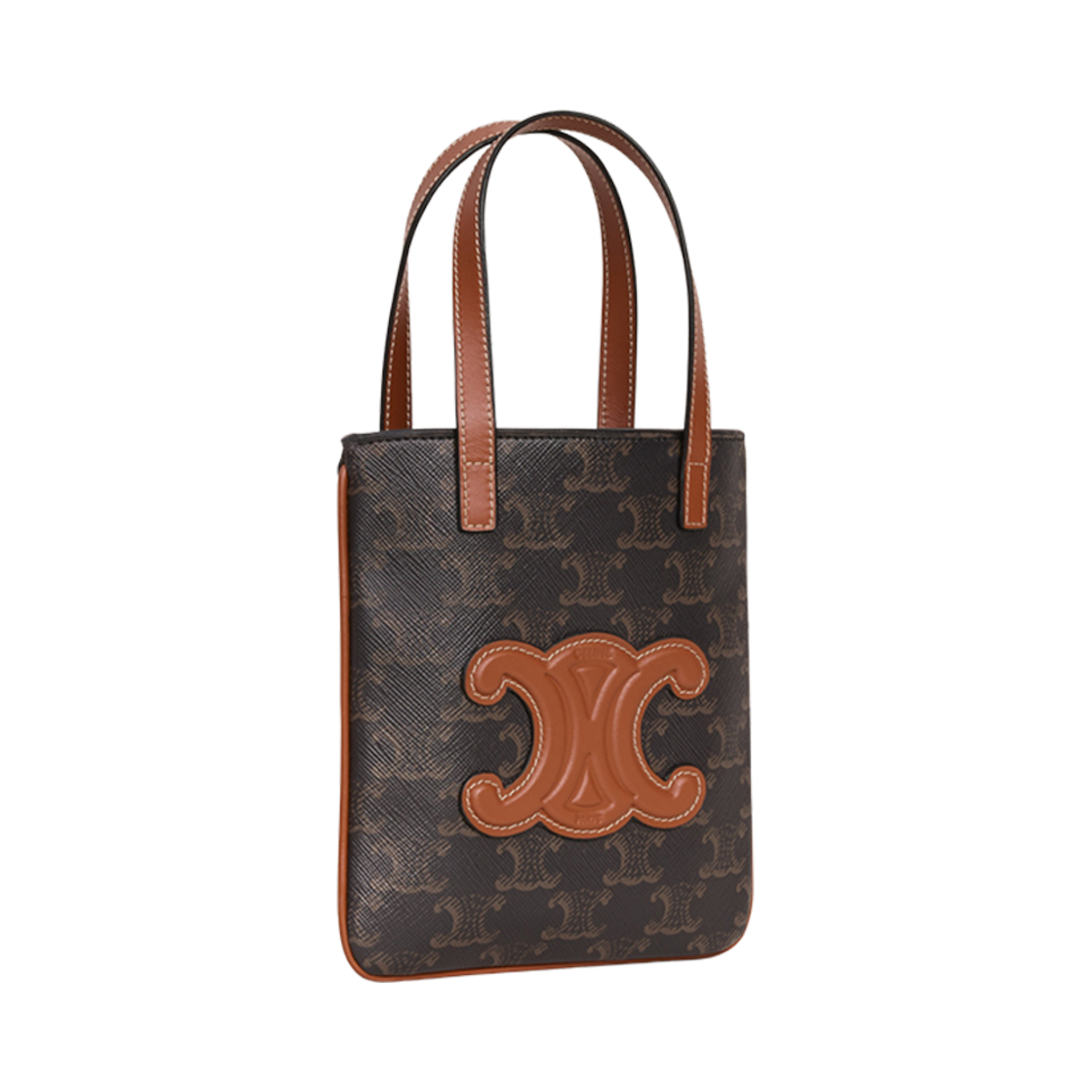셀린느 마이크로 카바스 트리옹프 캔버스 앤 카프스킨 탄(Celine Micro Cabas in Triomphe Canvas and Calfskin Tan) - 2