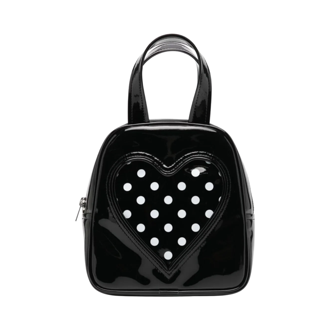 NM-K201-051-1 Comme des Garcons Girl Dot Heart Mini Top Handle Black