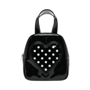Comme des Garcons Girl Dot Heart Mini Top Handle Black
