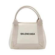 Balenciaga Navy XS Cabas Beige