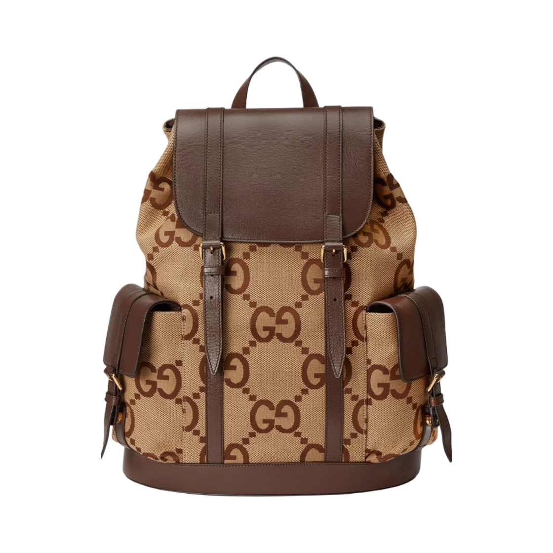 구찌 점보 GG 백팩 카멜 에보니 GG 캔버스(Gucci Jumbo GG Backpack Camel Ebony GG Canvas) - 1