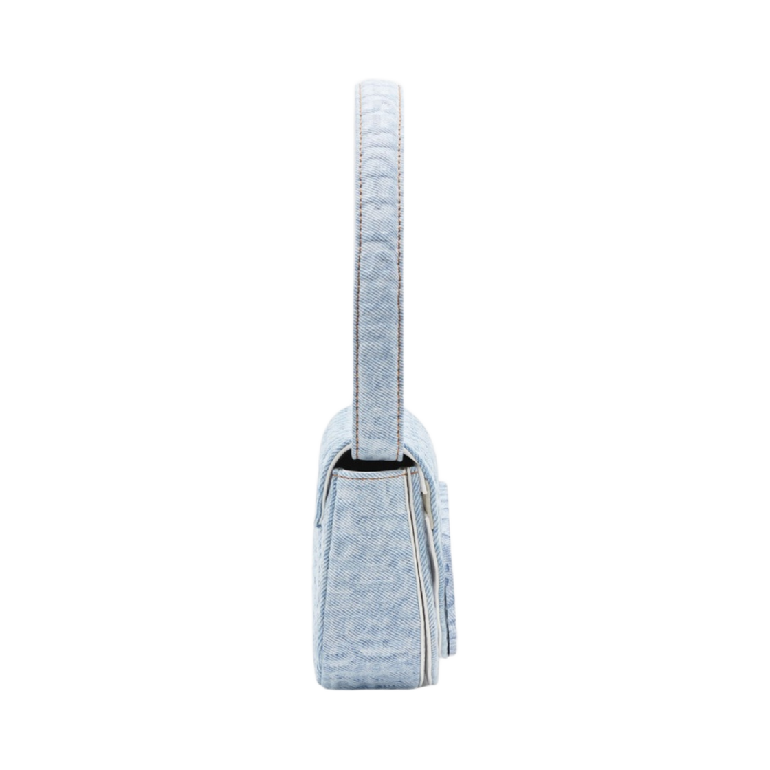디젤 1DR 숄더백 모노그램 데님 라이트 블루(Diesel 1DR Shoulder Bag in Monogram Denim Light Blue) - 2