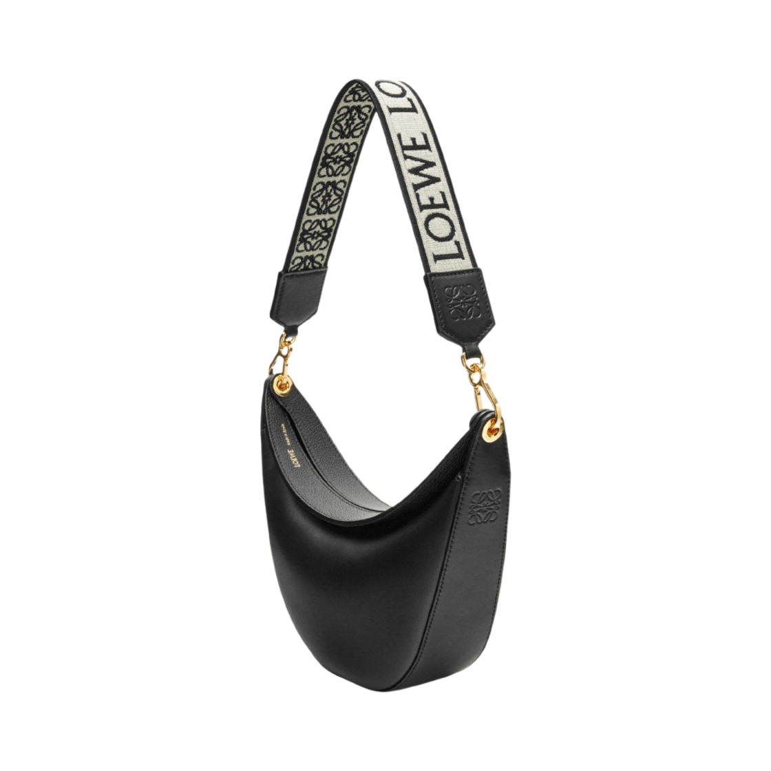 로에베 스몰 루나백 사틴 카프스킨 앤 자카드 블랙(Loewe Small Luna Bag in Satin Calfskin and Jacquard Black) - 2