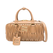 Miu Miu Arcadie Matelasse Nappa Leather Bag Caramel