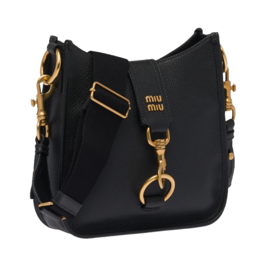 미우 미우 가죽 숄더백 블랙(Miu Miu Leather Shoulder Bag Black) - 2