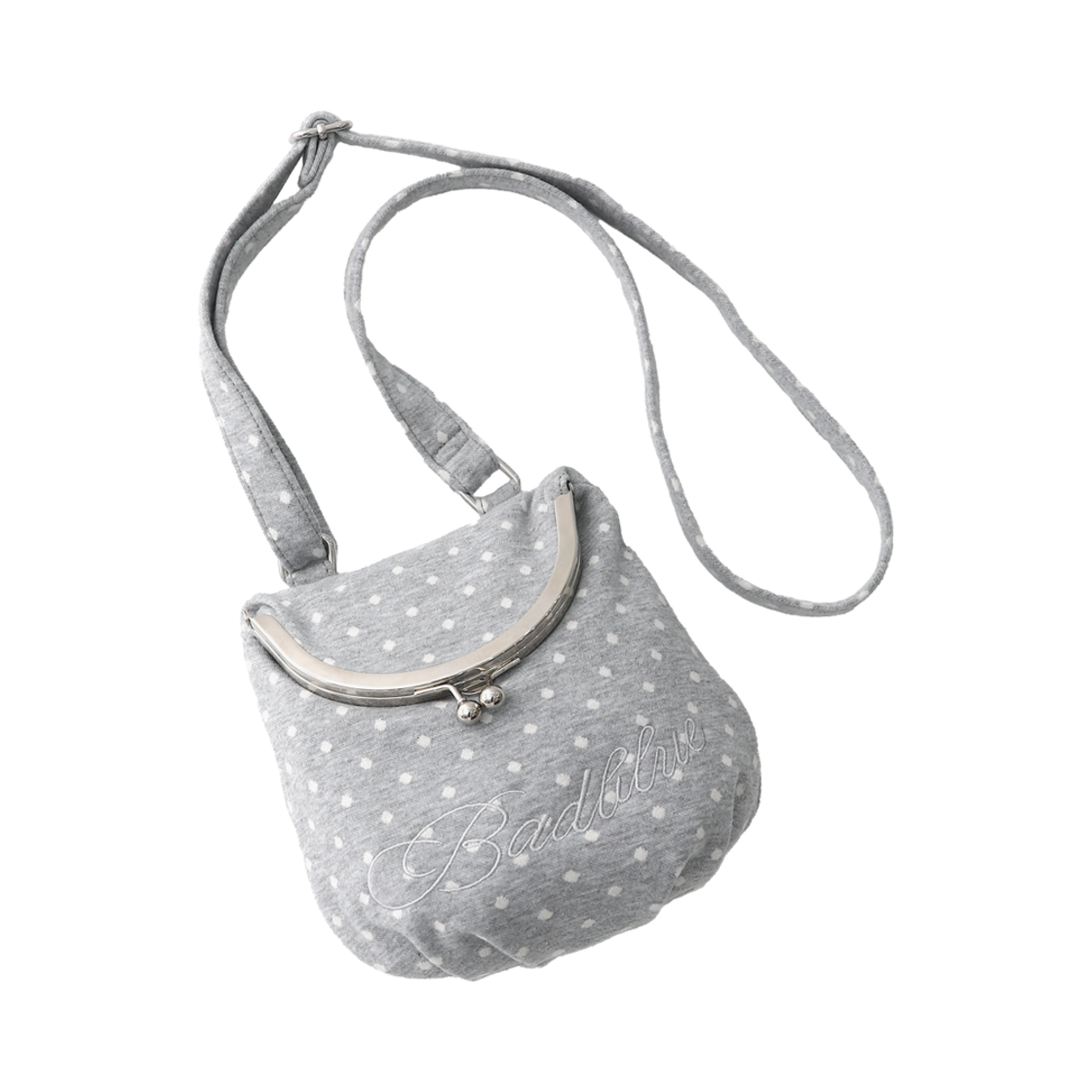 b2541 BadBlue Dot Cozy Bao Bag Gray