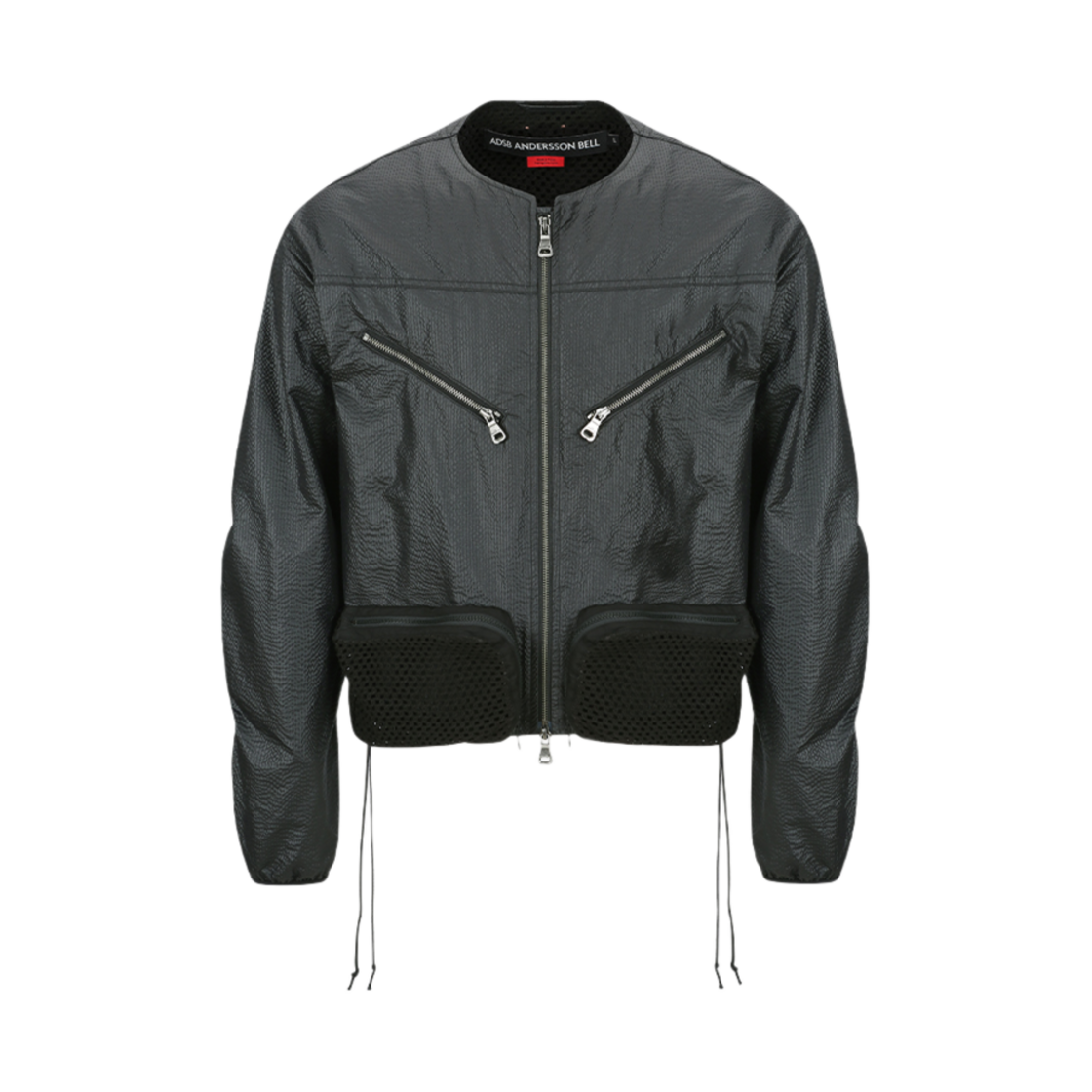 awa696m(BLACK) ADSB Andersson Bell Convex Collarless Jacket Black