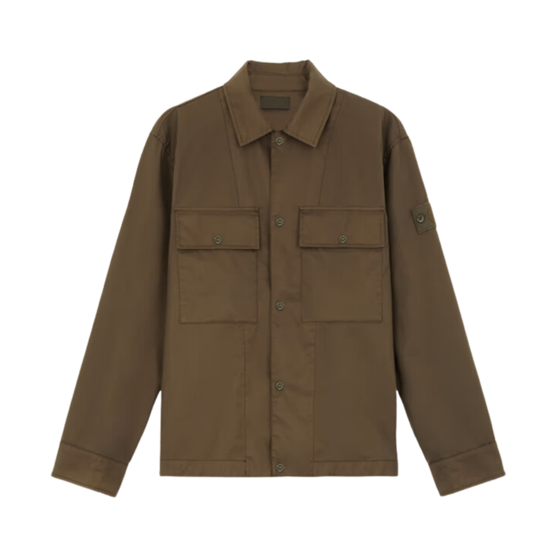 8115Q10F2-V0054 Stone Island Q10F2 Ghost Performance Twill Wool-TC Wind Resistant Light Jacket with Anti Drop Military Green - 24FW