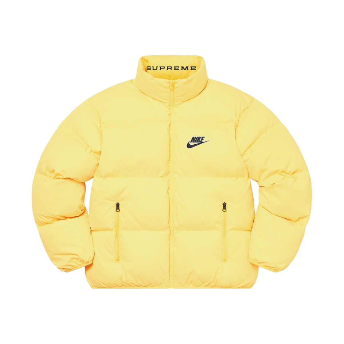 슈프림 x 나이키 리버시블 퍼피 자켓 페일 옐로우 - 21SS