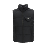 Prada Re-Nylon Pouch Down Vest Black