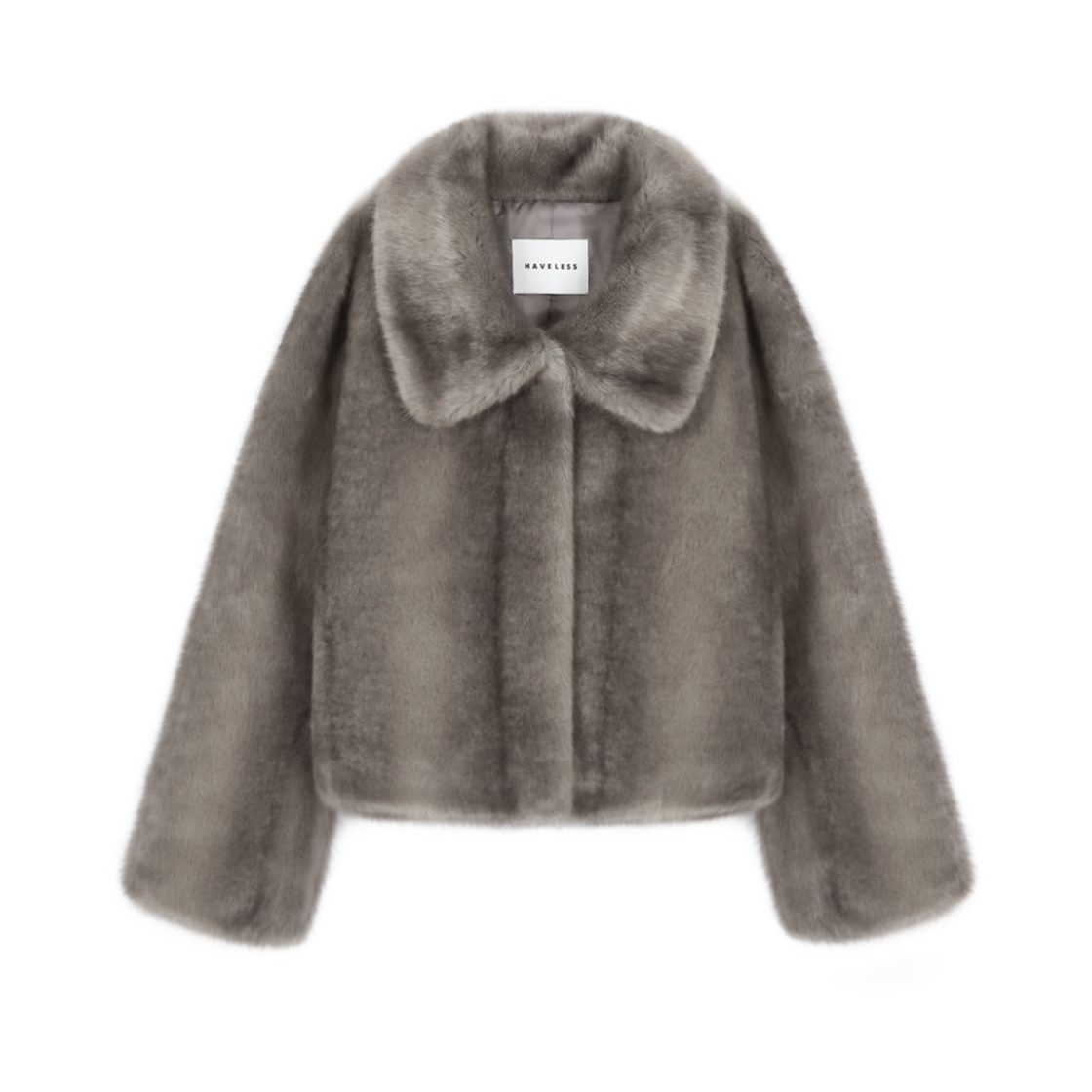 해브레스 밀라 페이크 퍼 재킷 그레이(Haveless Mila Faux Fur Jacket Grey)