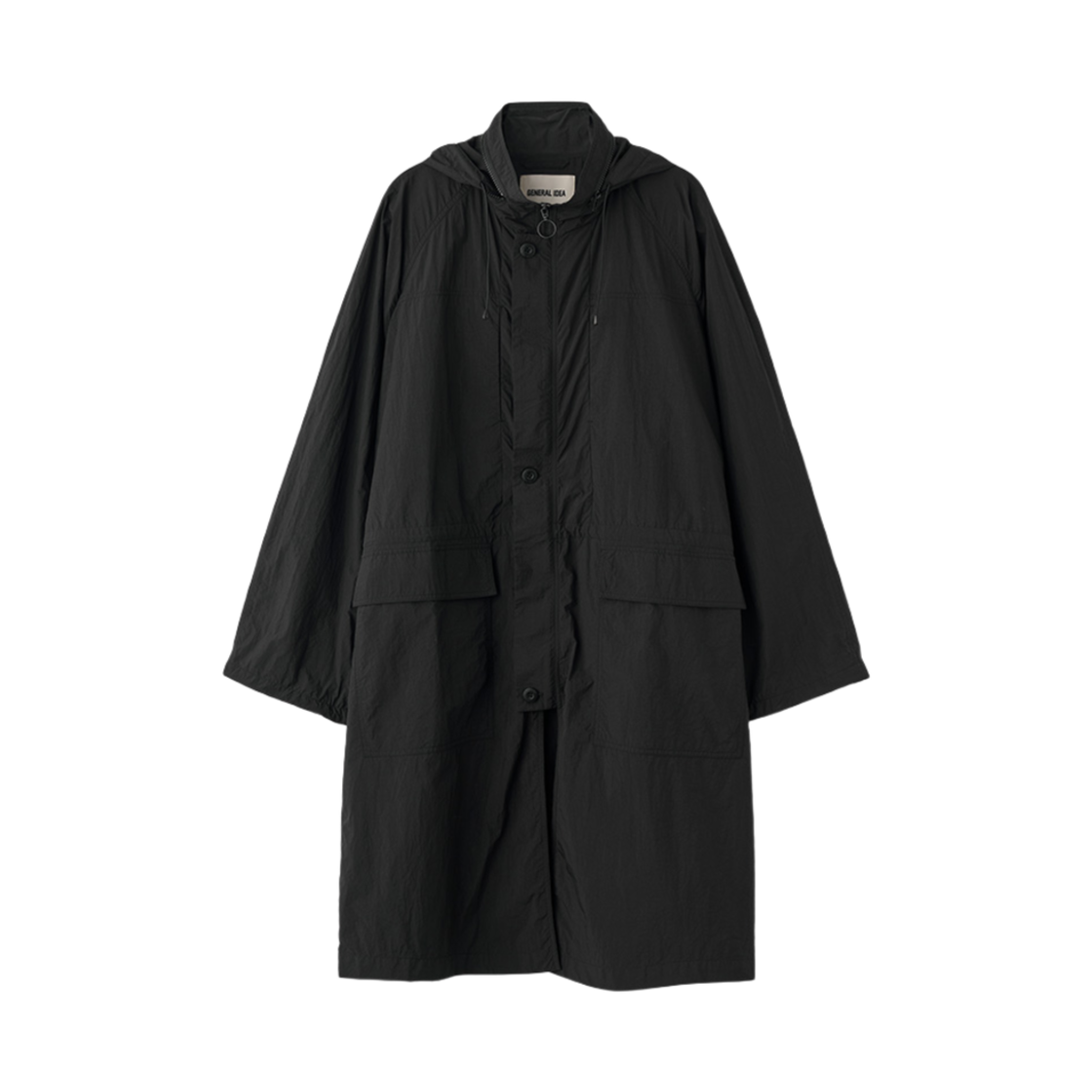 제너럴아이디어 유니섹스 유틸리티 롱 사파리 점퍼 블랙(General Idea Unisex Utility Long Safari Jumper Black)