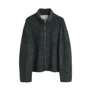 Our Legacy Shrunken Fullzip Polo Ash Grey Alpaca