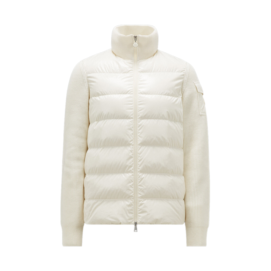 (W) 몽클레르 패딩 울 가디건 화이트 - 23FW((W) Moncler Padded Wool Cardigan White - 23FW) - 1