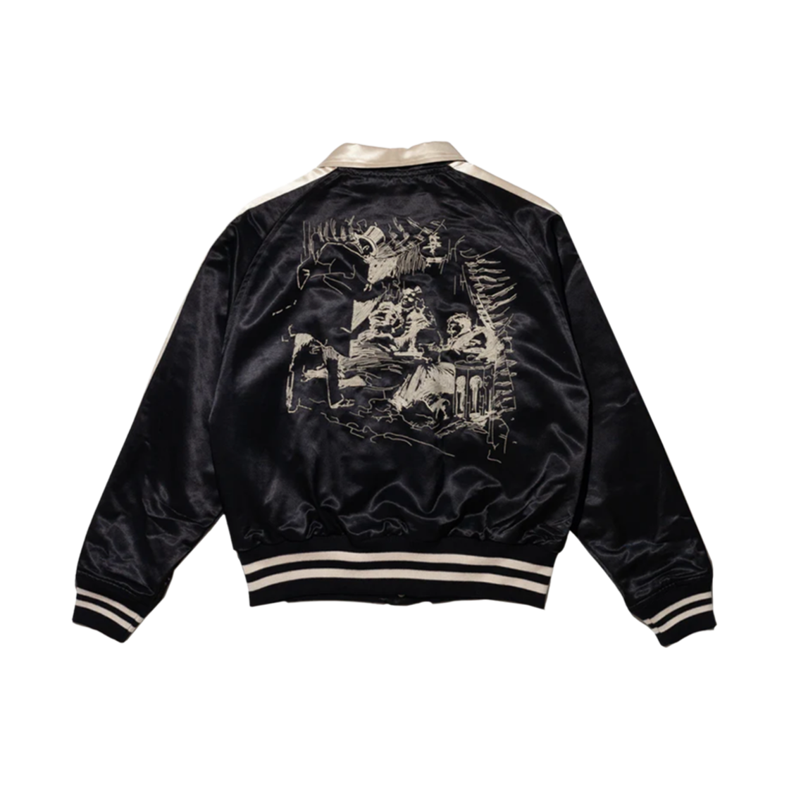 앙팡 리쉬 데프리메 오피움 덴 바시티 자켓 NY 에디션 블랙 아이보리(Enfants Riches Deprimes Opium Den Varsity Jacket NY Edition Black Ivory) - 2