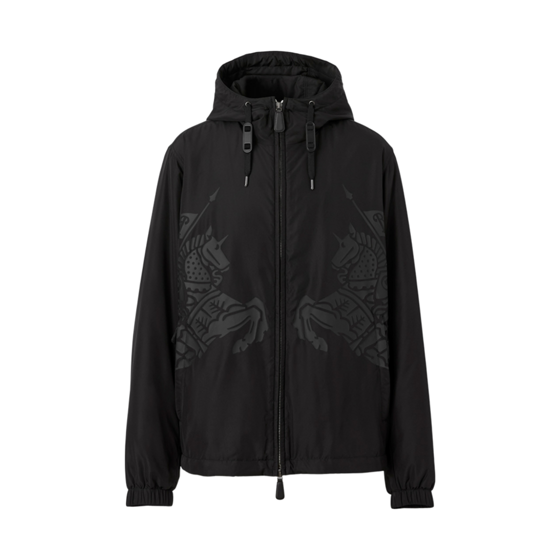 버버리 EKD 프린트 후드 자켓 블랙(Burberry EKD Print Hooded Jacket Black) - 1