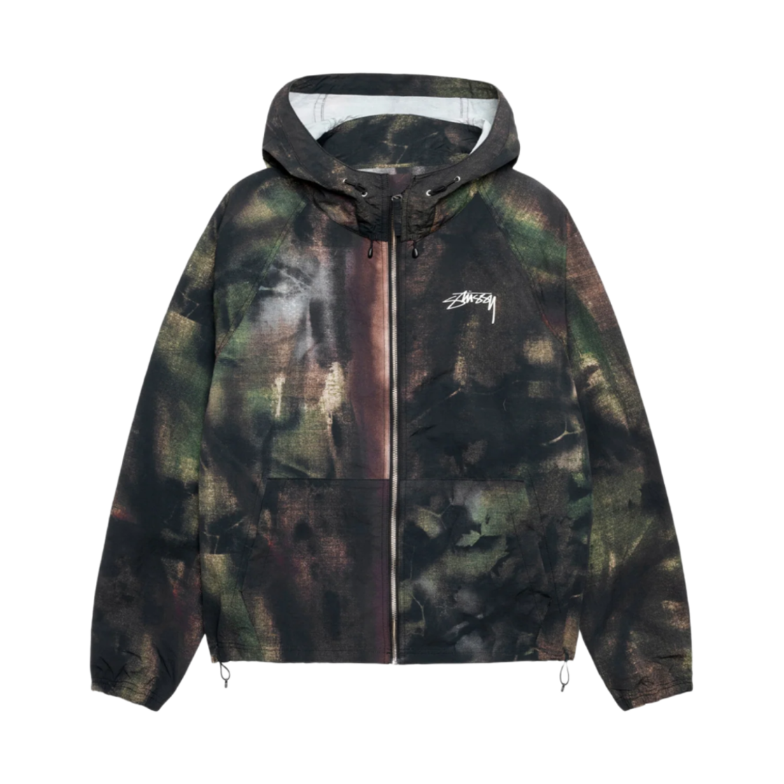 스투시 스텐팻 카모 비치 쉘 자켓 포틴