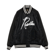 Needles x Beams Nylon Stadium Jacket Black