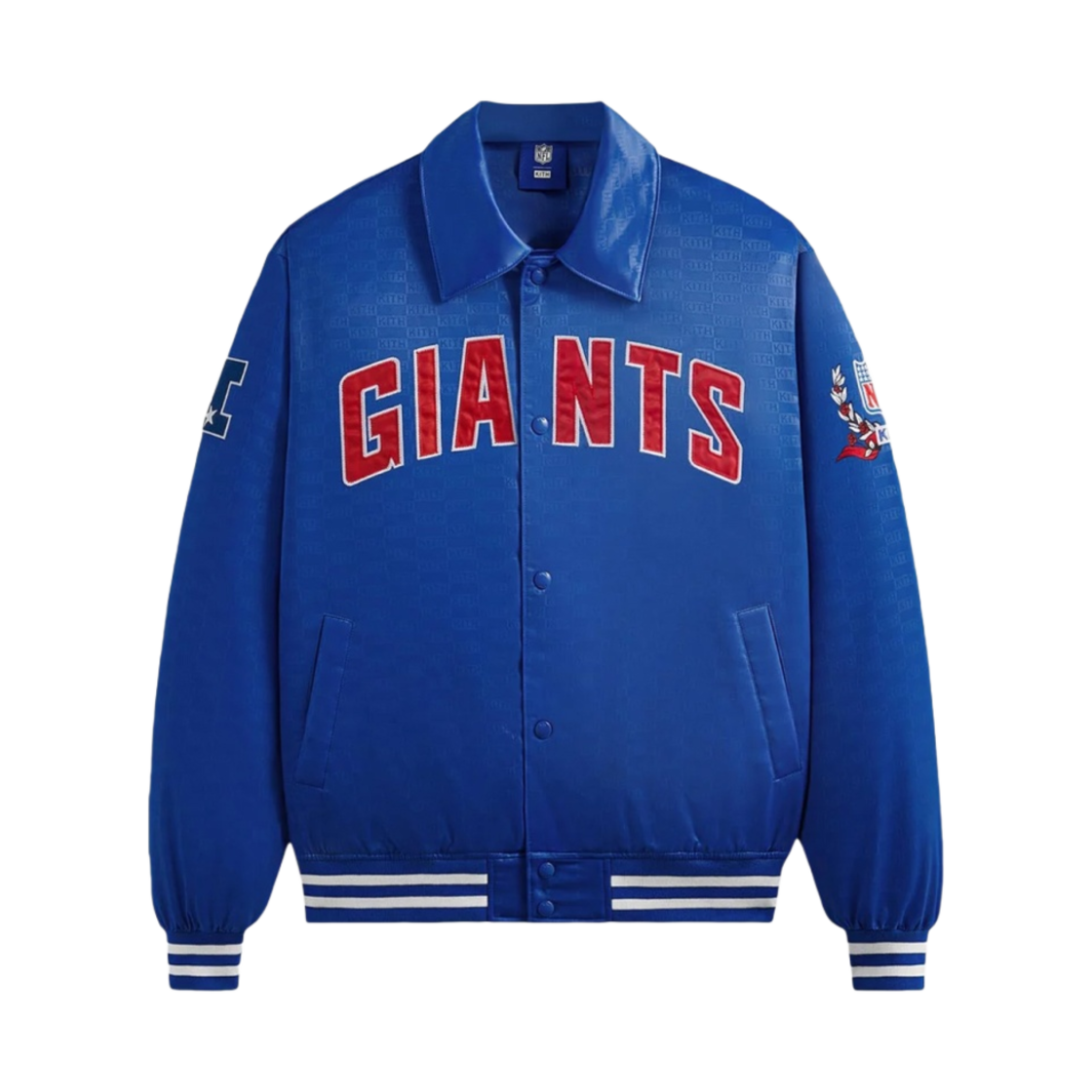 KHM010427-412 Kith x NFL Giants Satin Bomber Jacket Current