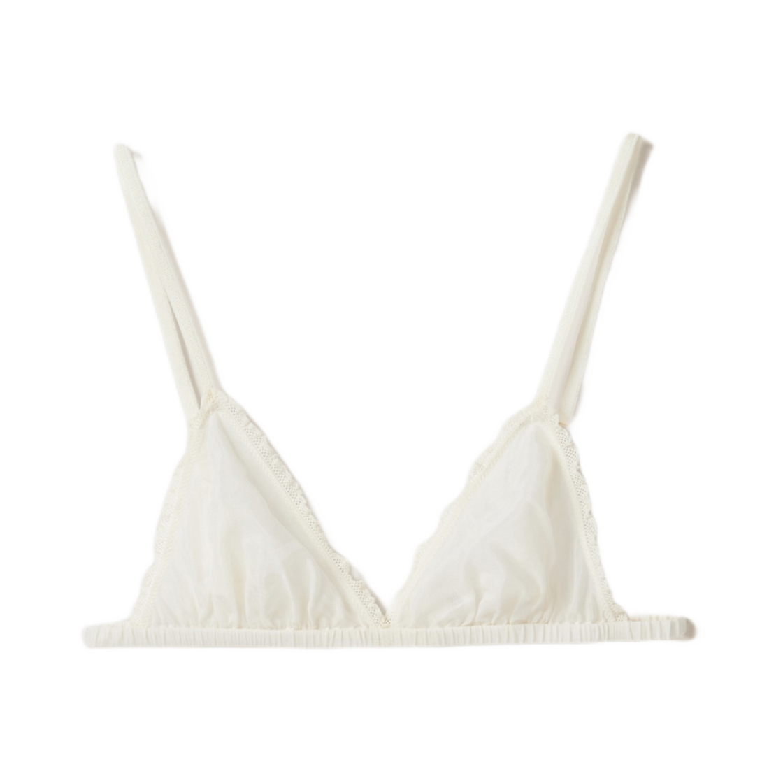(W) 미우 미우 무슬린 브라 아이보리((W) Miu Miu Muslin Bra Ivory) - 1