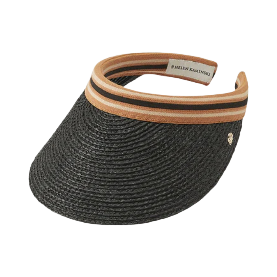 HAT50265 (W) Helen Kaminski Bianca Charcoal Black Stripe