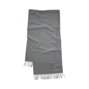 Acne Studios Narrow Wool Fringe Muffler Grey Melange