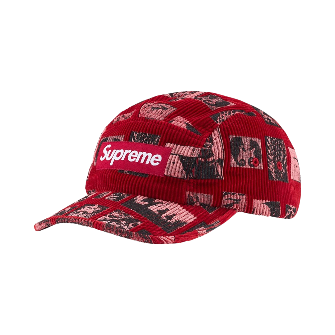 KM4AHTCSP34RD Supreme Weirdo Dave Corduroy Camp Cap Red - 24SS