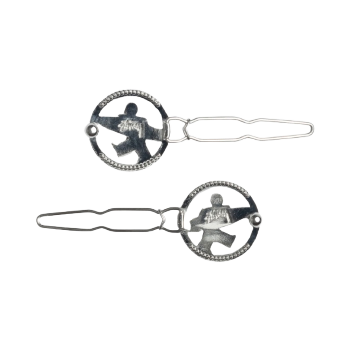 【STUSSY】SURFMAN HAIRCLIP 스투시 서프맨 헤어클립 실버 | Stussy | KREAM
