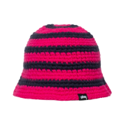 Stussy Swirl Knit Bucket Hat Hot Pink