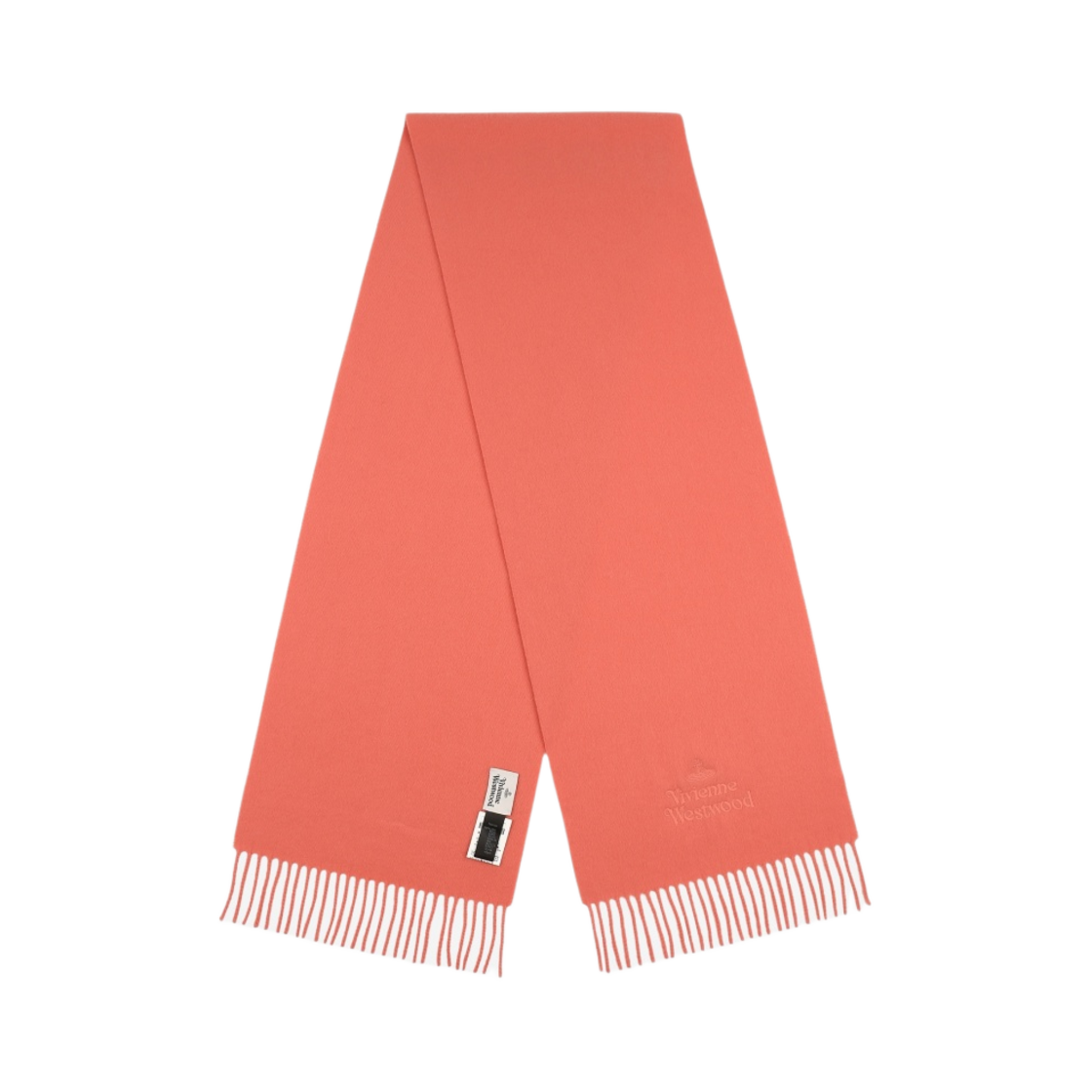비비안 웨스트우드 자수 로고 머플러 피치(Vivienne Westwood Embroidered Logo Muffler Peach) - 1