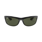 Ray-Ban Polished Black Frame Green Classic G-15 Lenses High Bridge Fit