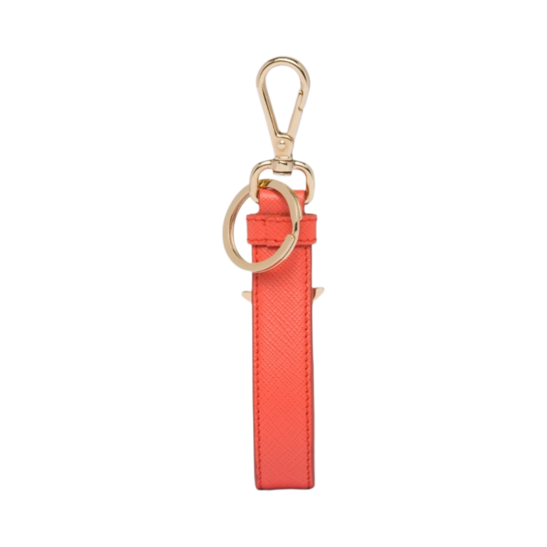 프라다 사피아노 레더 키체인 오렌지(Prada Saffiano Leather Keychain Orange) - 2