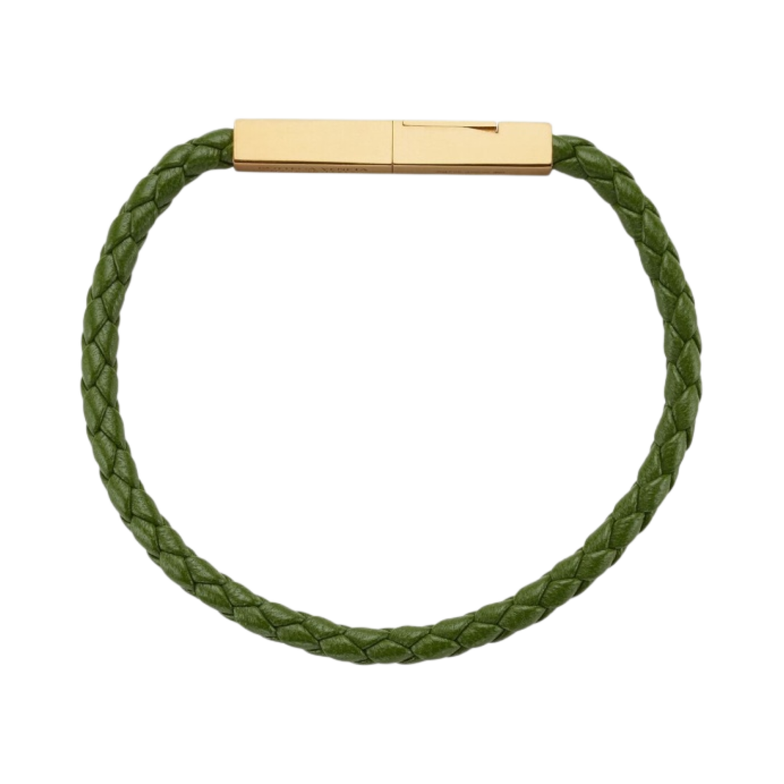 보테가 베네타 브레이드 레더 브레이슬릿 아보카도(Bottega Veneta Braid Leather Bracelet Avocado) - 1